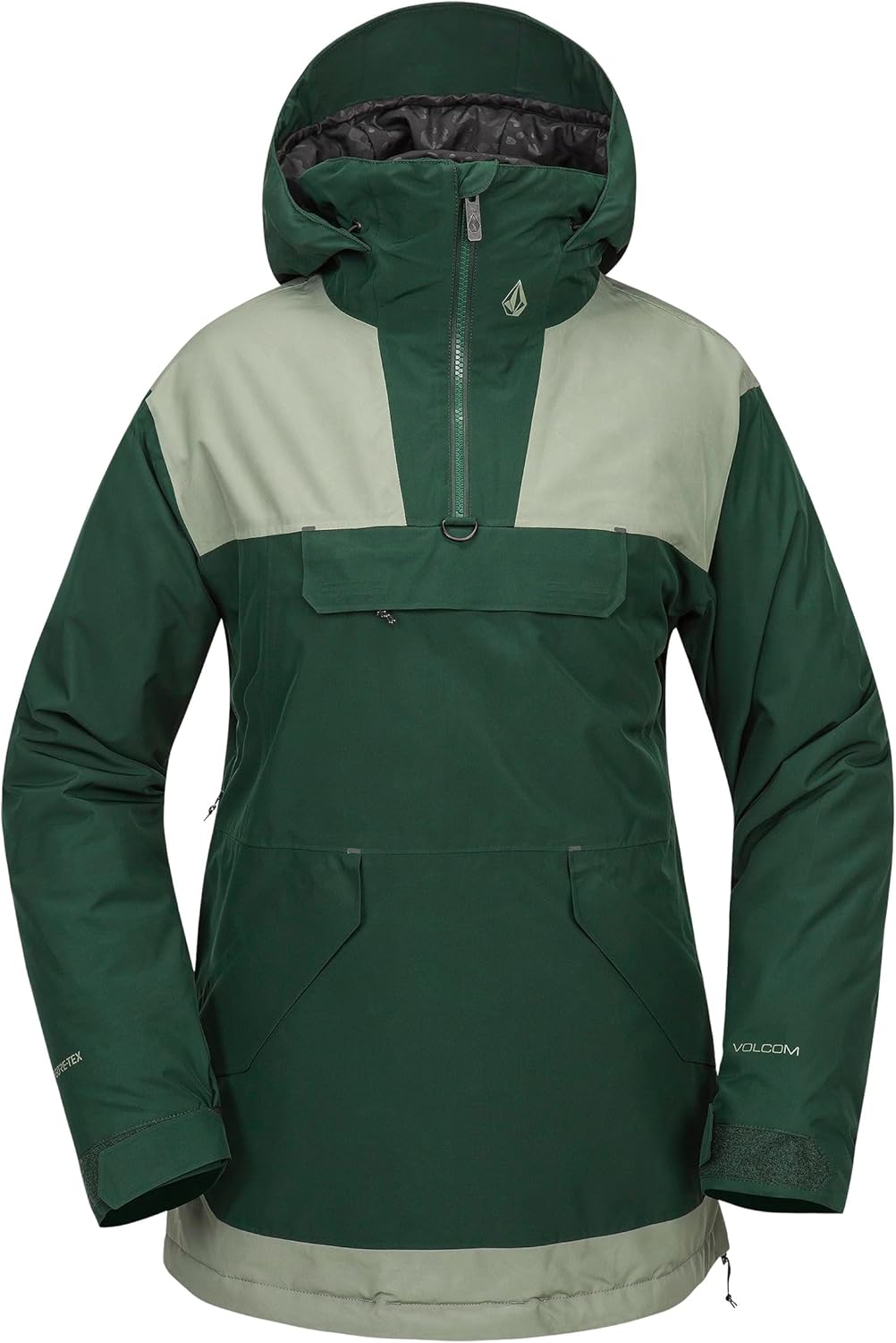 Volcom womens Fern Insulated Gore-tex Relaxed Fit Mid Length Pullover Snowboard Jacket
