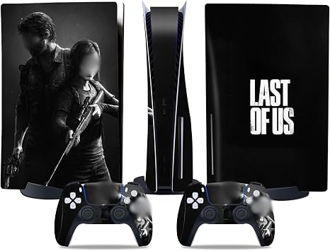 MaD Vision PS5 Pro Ultra Durable Vinyl Skin Set + 5 Pairs of Sight Rings | Anti-Scratch Sticker Kit for PlayStation 5 + 2 Controller - Designed by The Last of Us