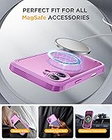 Vista 706 de Miracase Funda magnética para iPhone 14 de 6.1 pulgadas, protector de pantalla de vidrio templado integrado + protector de lente, compatible