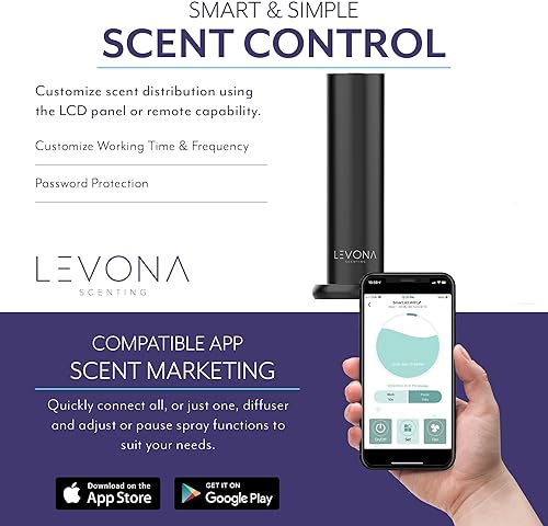 Miniatura 9 de Levona Scent Difusor sin agua máquina de aire de aroma de lujo para el hogar - Difusor inteligente para aceites esenciales - Difusor de aceite