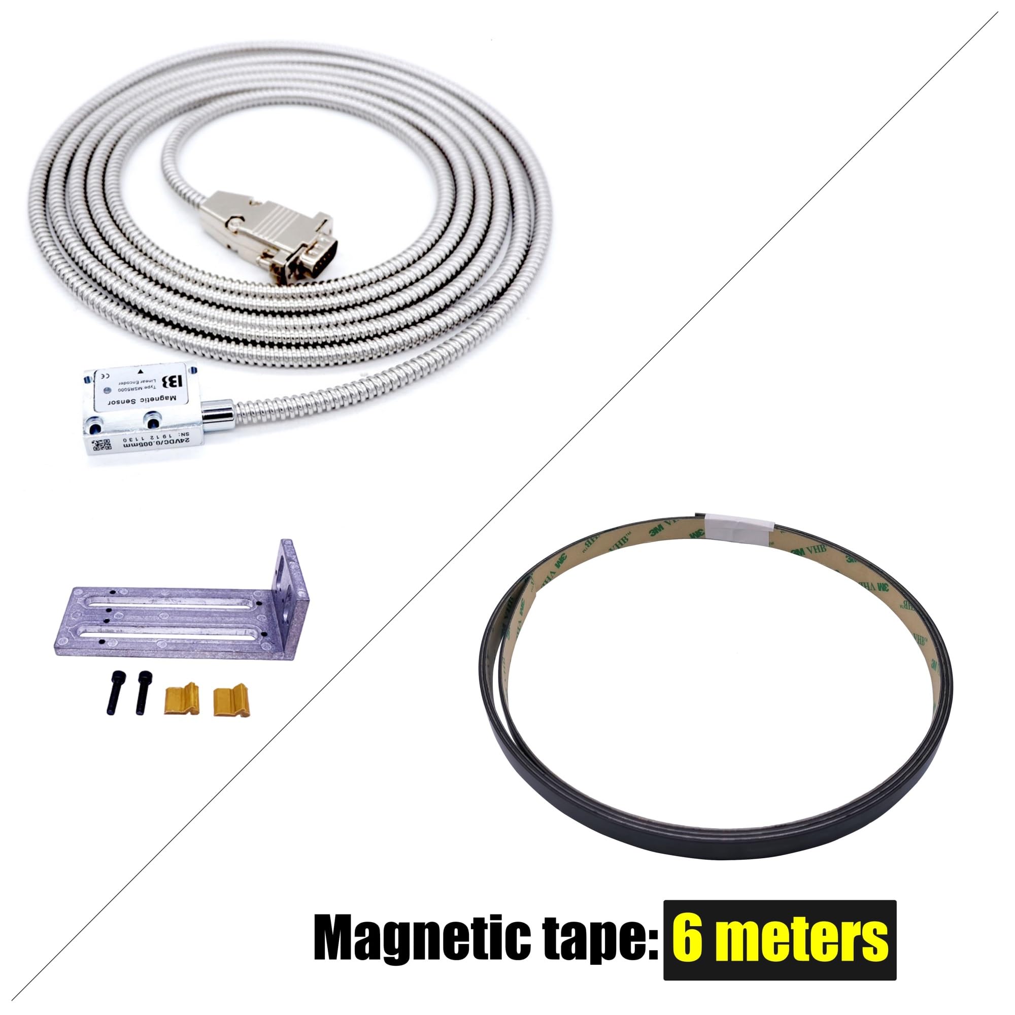 Wysoka precyzja tokarki frezarki DRO skala magnetyczna 5V 0,005mm magnetyczny enkoder liniowy do tokarki(MSR5000-6000mm)