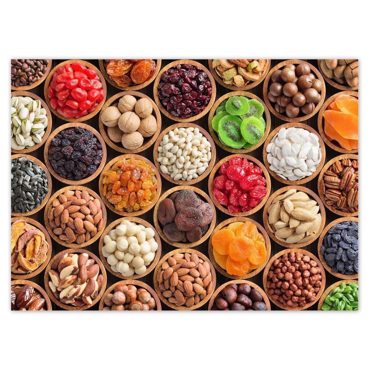 H9560M_TV5BH Papier peint non tissé Motif fruits secs et noix 254 x 184 cm