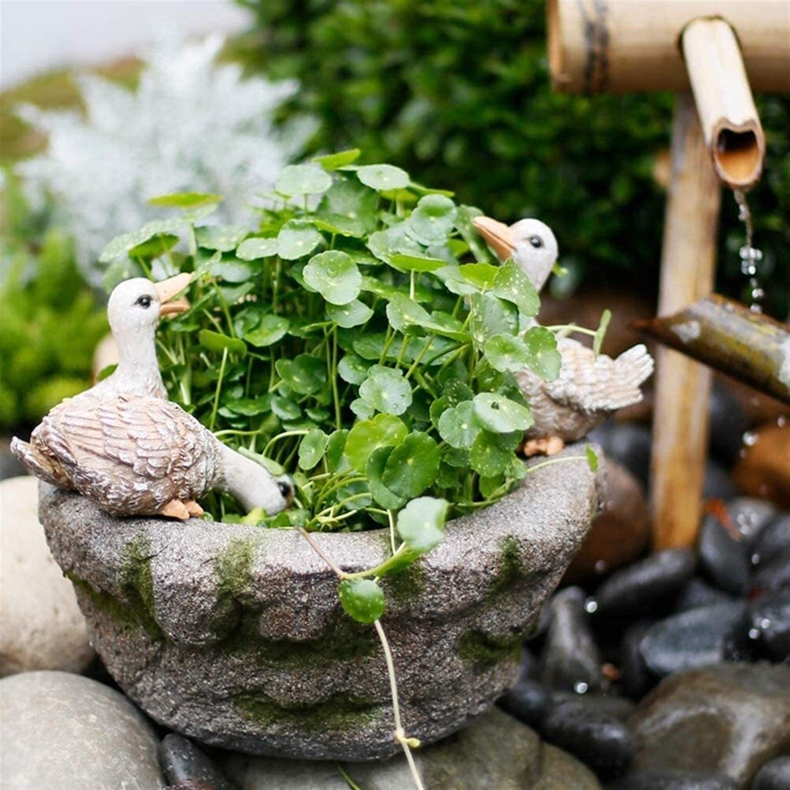 XJBTBA Maceta de Jardín Oggetto Decorativo per casa, Fiori di Fiore Creativo Esterno Decorazione Giardino Ornamenti paesaggi