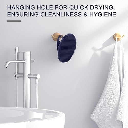 Miniatura 6 de BEAUTAIL Limpiador corporal de silicona para ducha cepillo de baño suave exfoliante para mujeres y hombres piel sensible al bebé fácil de limpiar