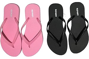 Stylish and Ultra-Comfortable Pink and Black Flip Flop Sandals from Old Navy