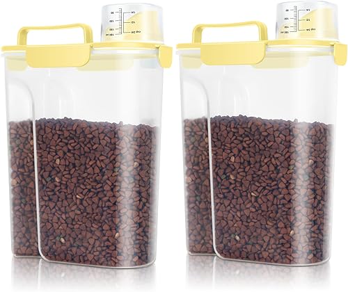 Miniatura 11 de TBMax Contenedor de almacenamiento de alimentos para perros y gatos de 5 a 7 libras, dispensador hermético de alimentos para mascotas con boquilla