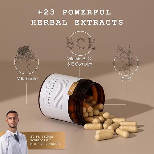 Miniatura 2 de AfterDrink New Look - Misma fórmula  Restaura las pastillas con cardo mariano dihidromiricetina DHM vitamina B jengibre y otros extractos de hierbas