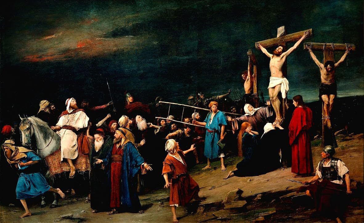 Tableau Golgotha de Mihály Munkácsy affiche d'art chargée d'histoire