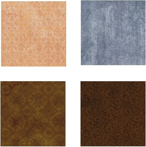 Miniatura 3 de Diecuts with a View PS-005-00008 Old World 12 Inches by 12 Inches Paper Stack (Pack of 1), Brown