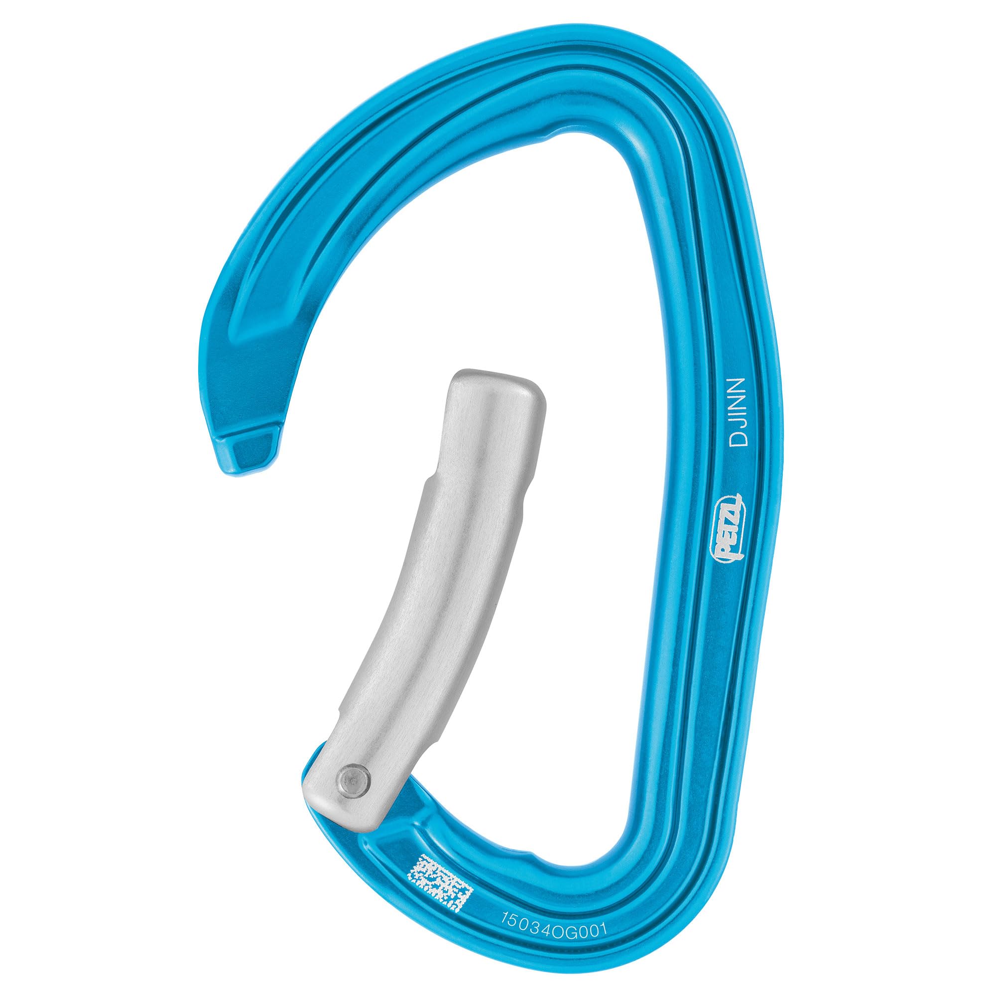 PETZL - Durable carabiner for sport climbing DJINN - Bent gate, Turquoise
