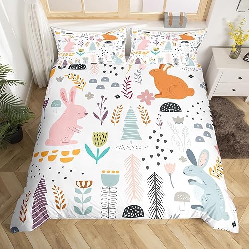 Vista 14 de Funda de edredón de zorro individual, funda de edredón de zorro de dibujos animados, búho de zorro bosque, juego de ropa de cama para niños, Multi 07