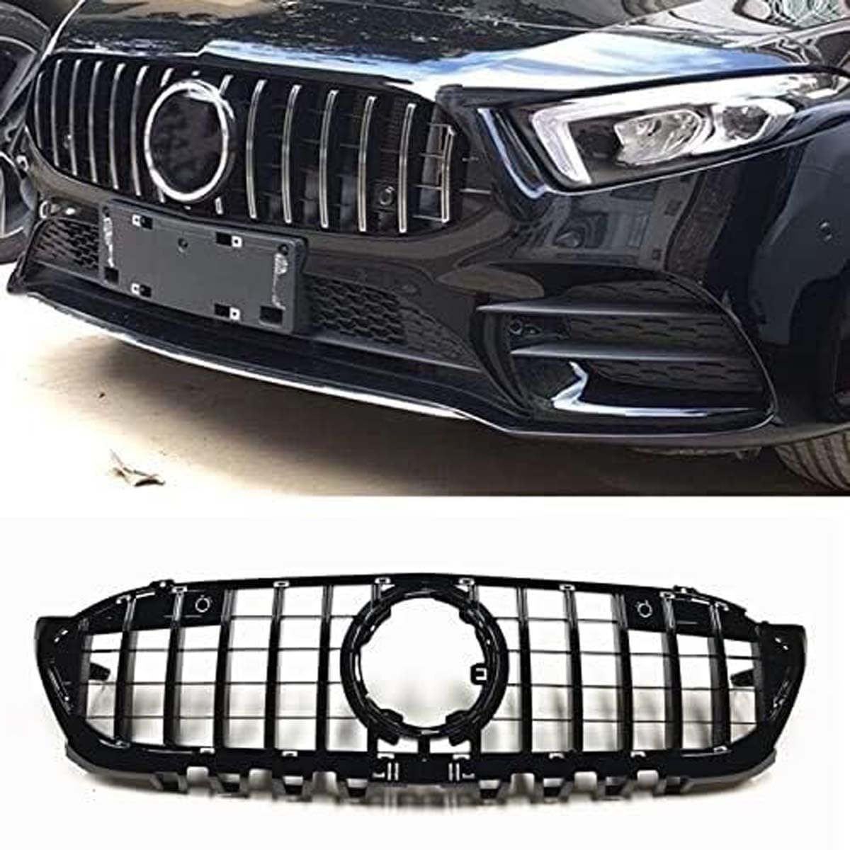 ZcsfcpA Front grille,Compatible with Mercedes-Benz A Class W177 A250 A200 A45 2019-2022,Front grille parts