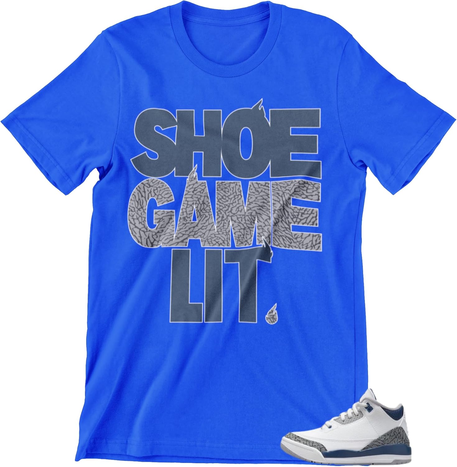 Amazon.com: Shirt to Match Jordan 3 Retro Midnight Navy Men's Graphic Tees  : Clothing, Shoes \u0026 Jewelry