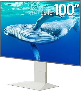 WALL V4 Shallow Floor TV Stand, 50-100 Inch TVs, for Living Room, White