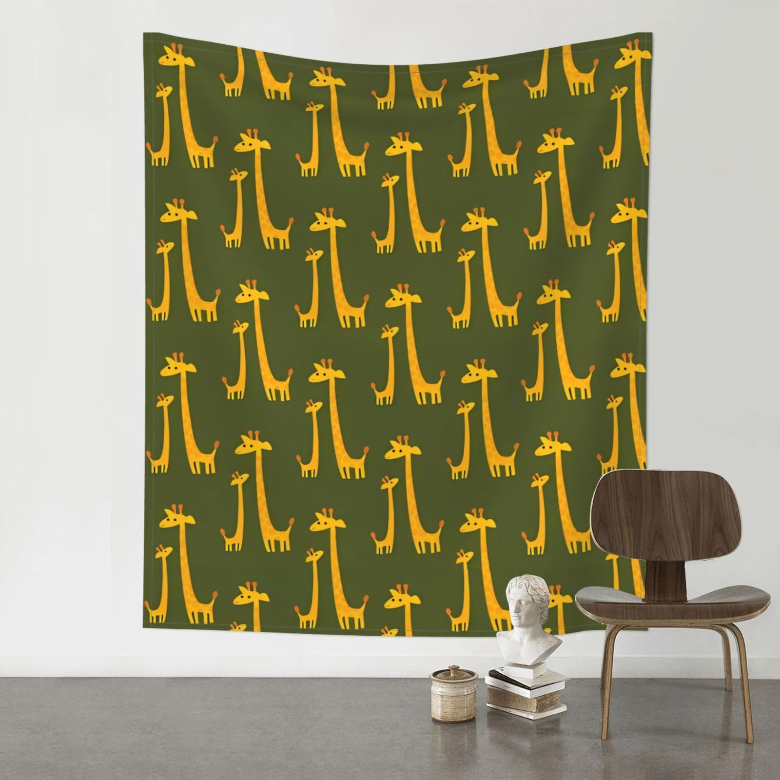 YYHWHJDE Cartoon Giraffe Prints 60x51in Wall Tapestry – Elevate Your Space with a Versatile & Cozy Throw Blanket for Dorms, Beach & Home