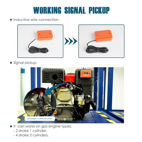 Miniatura 4 de Runleader - 2 medidores digitales de horas de tacón, horas TOT acumuladas, pantalla RPM en tiempo real, operación de batería para cortacésped ZTR
