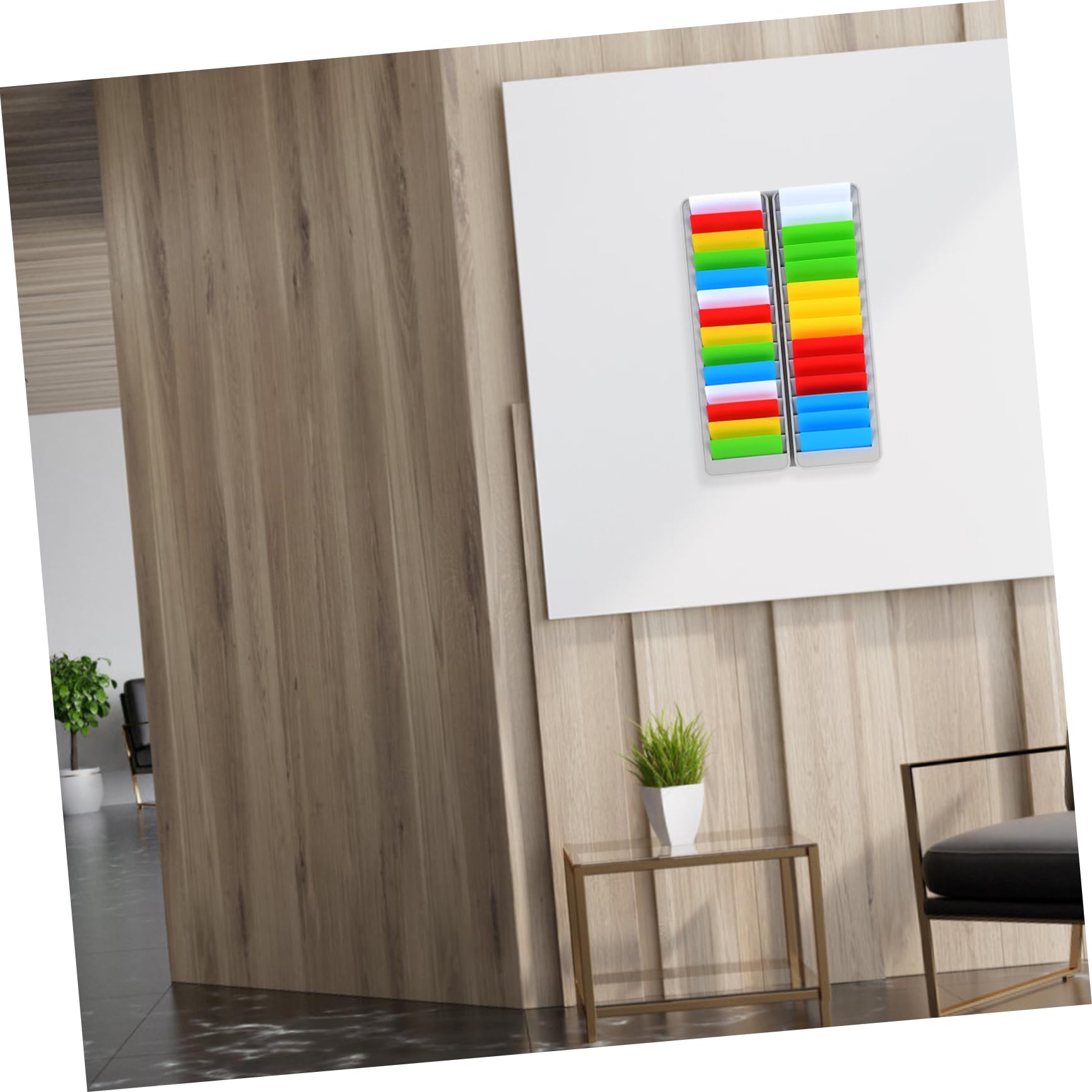 DOITOOL 2 Stück Fach Kartenhalter Wandhalterung aus Robustem Material Praktischer Organizer für Zeitkarten Ausweise Hotel und Mitgliedskarten für Büro Lager Kindergarten und Zuhause