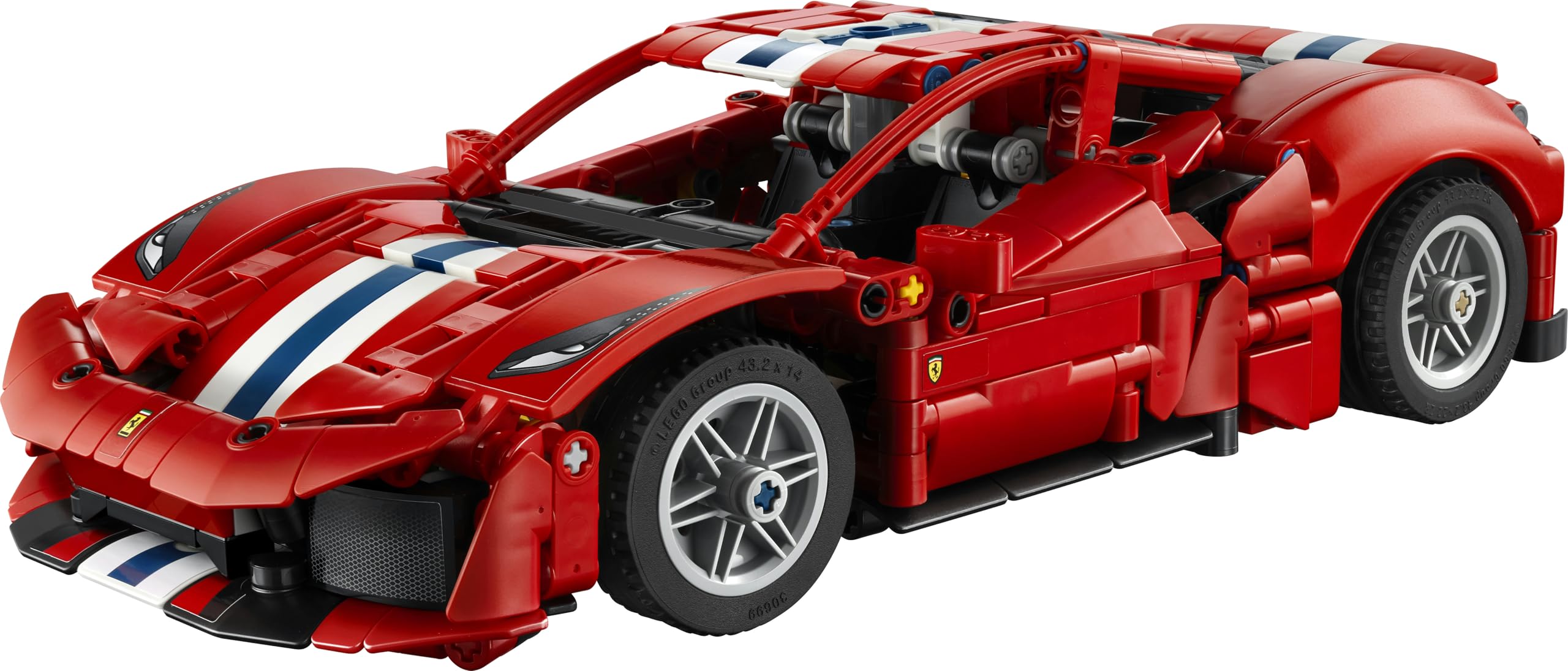 LEGO Technic Ferrari 488 Pista Auto - Bauspielzeug für Kinder ab 9 Jahren - Ferrari-Merch - Rennauto mit Lenkung, Differential und V8-Motor mit beweglichen Kolben - 42235