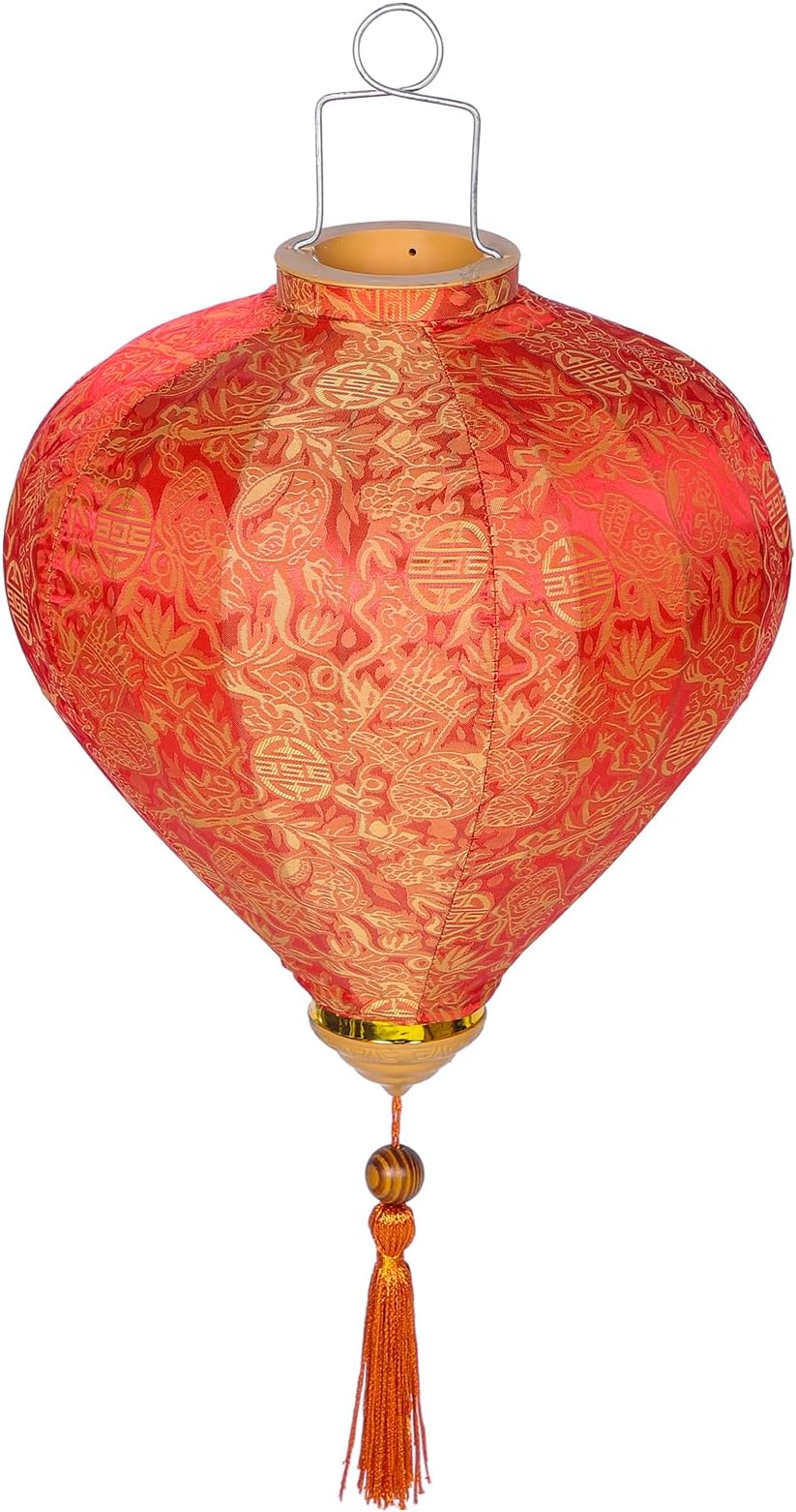 12 Vietnamese Oriental Party Decortion Silk Vietnam Lamp Outdoor Decor Oriental Decorative 3D Metal Wedding Japan
