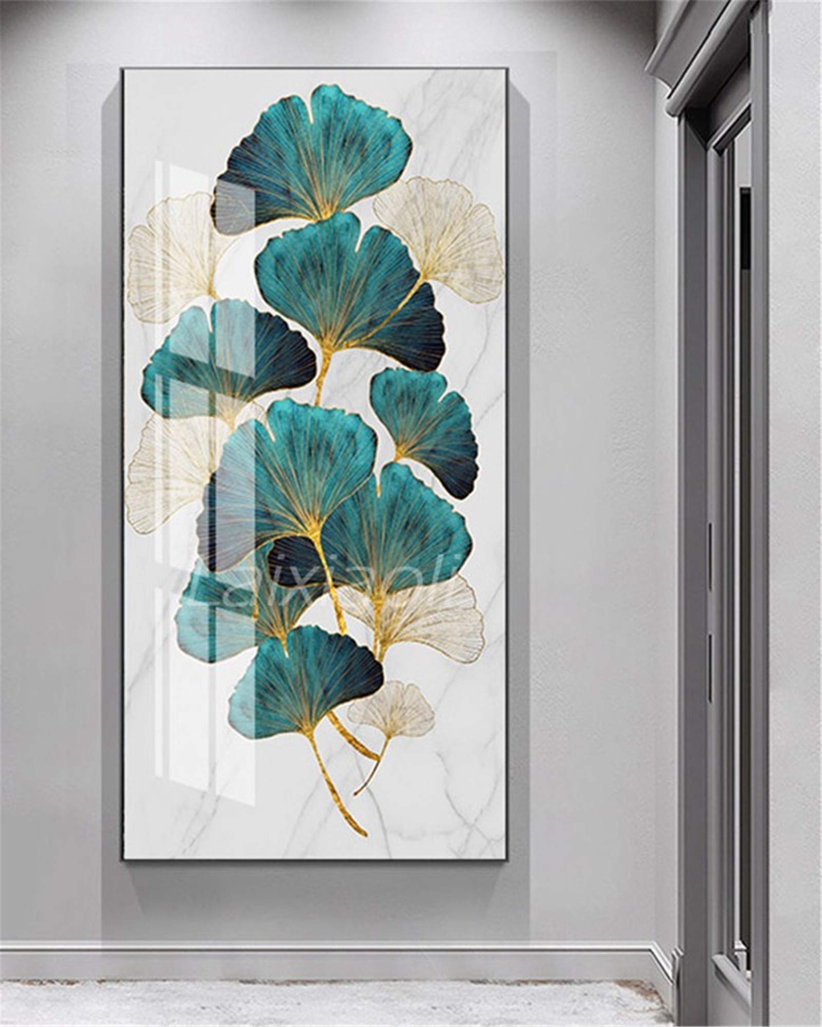 Diamond painting feuille de plante pour salon et décoration murale chic