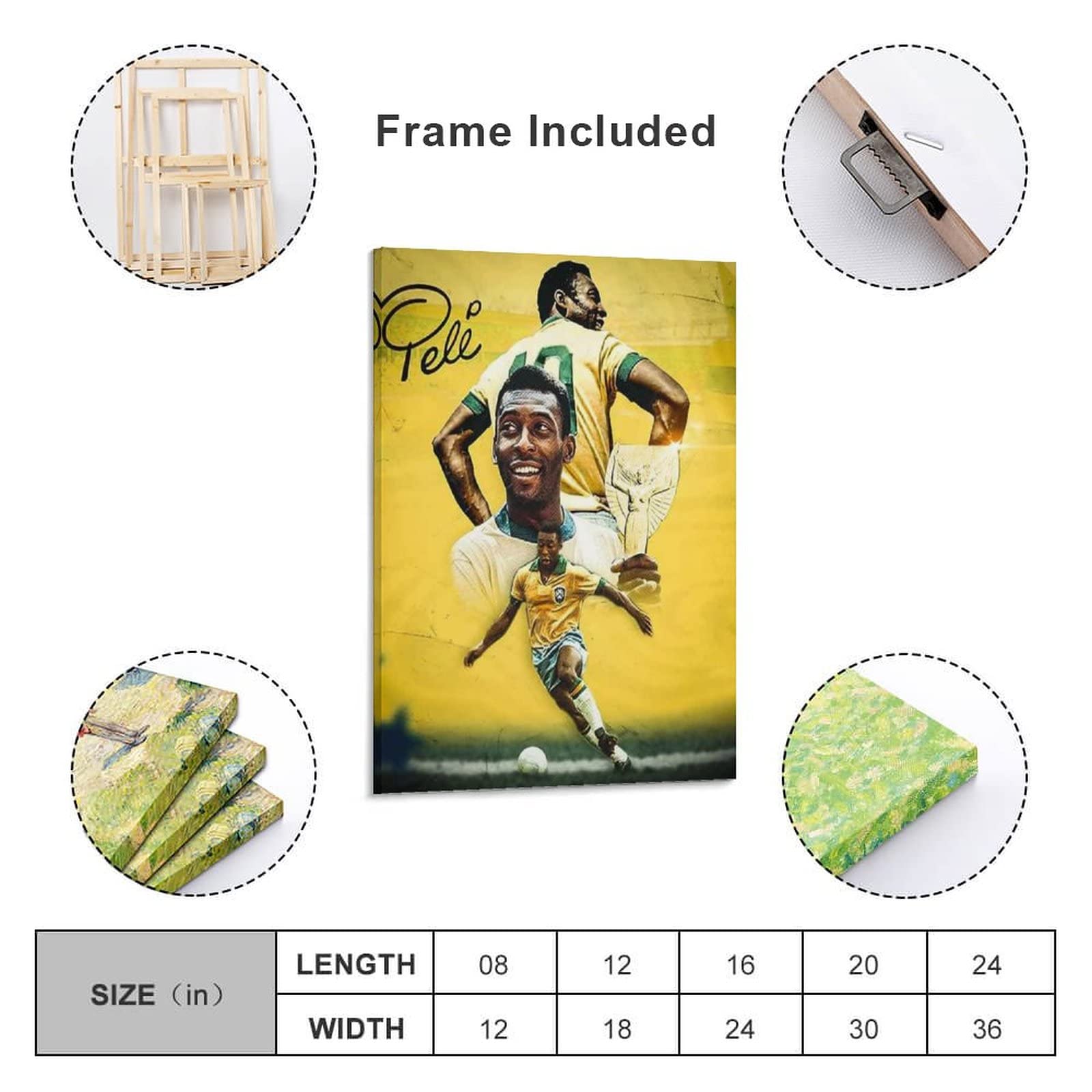 Amazon.co.jp: ブラジルのサッカー王、ペレのサイン入りポスター