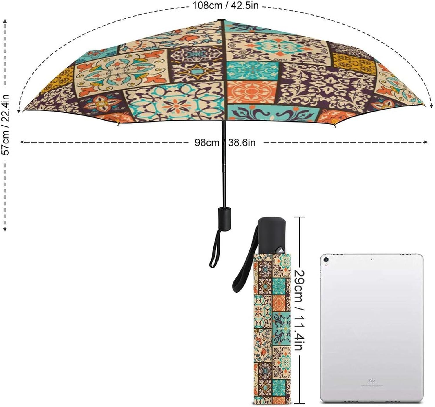 Travel Umbrella Compact, Automatic Umbrellas for Rain, Umbrellas for Rain Windproof