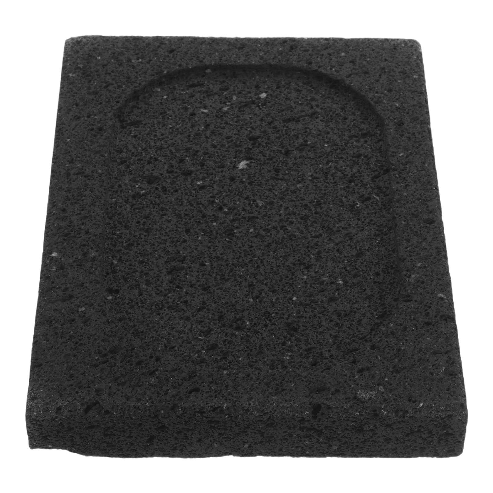 Plaque de Pierre Volcanique Noire à Griller pour Barbecue et Steak