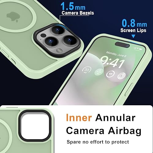 Vista 790 de MOCCA - Funda magnética resistente para iPhone 11 de 6.1 pulgadas, compatible con MagSafe, protector de pantalla de vidrio + protector de lente