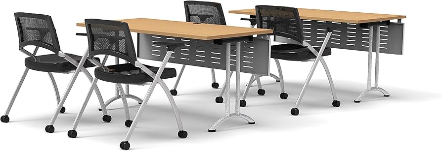 Amazon.com: 4 Person Tables Training Meeting Seminar Classroom