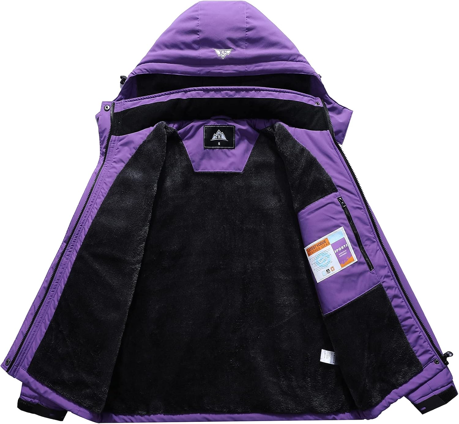 Women's Mountain Waterproof Ski Jacket Windproof Rain Windbreaker Winter Warm Hooded Snow Coat