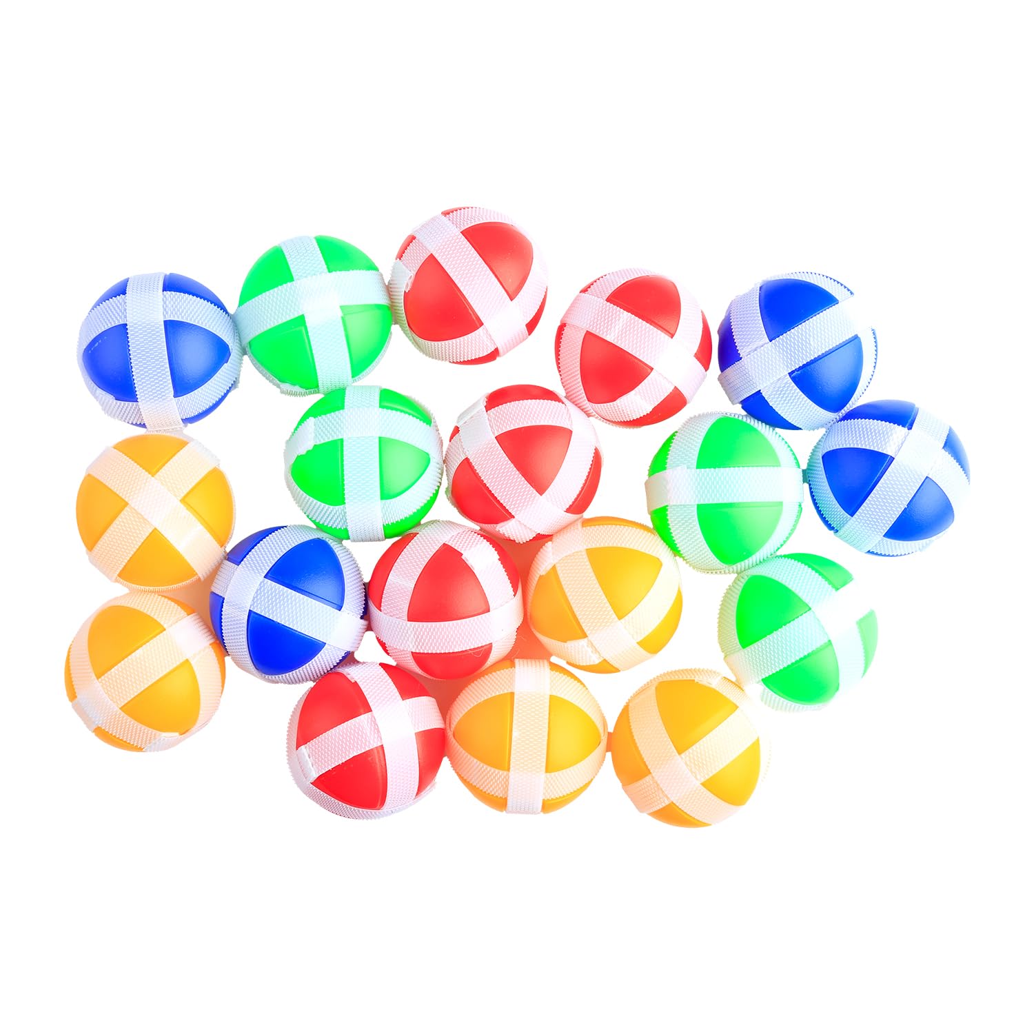 Gaomumu 20-Piece Sticky Balls, 3.4cm Game Accessories Interactive Toys, for Target Throwing Games, Safe Interactive Indoor Outdoor Fun (4 Colours)