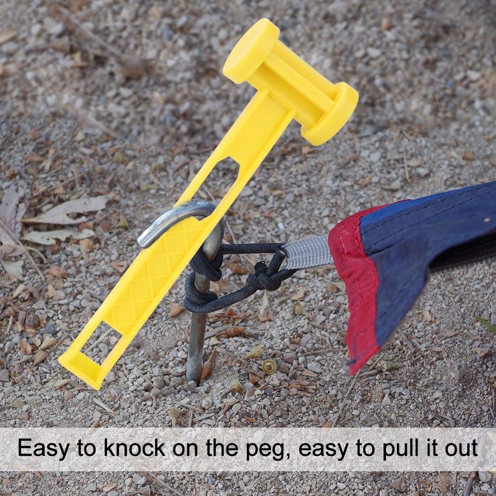 MAGT Marteau, Portable en Plastique Terre Clous Marteau Tente Légère Peg Marteau Camping en Plein Air Outils Accessoires