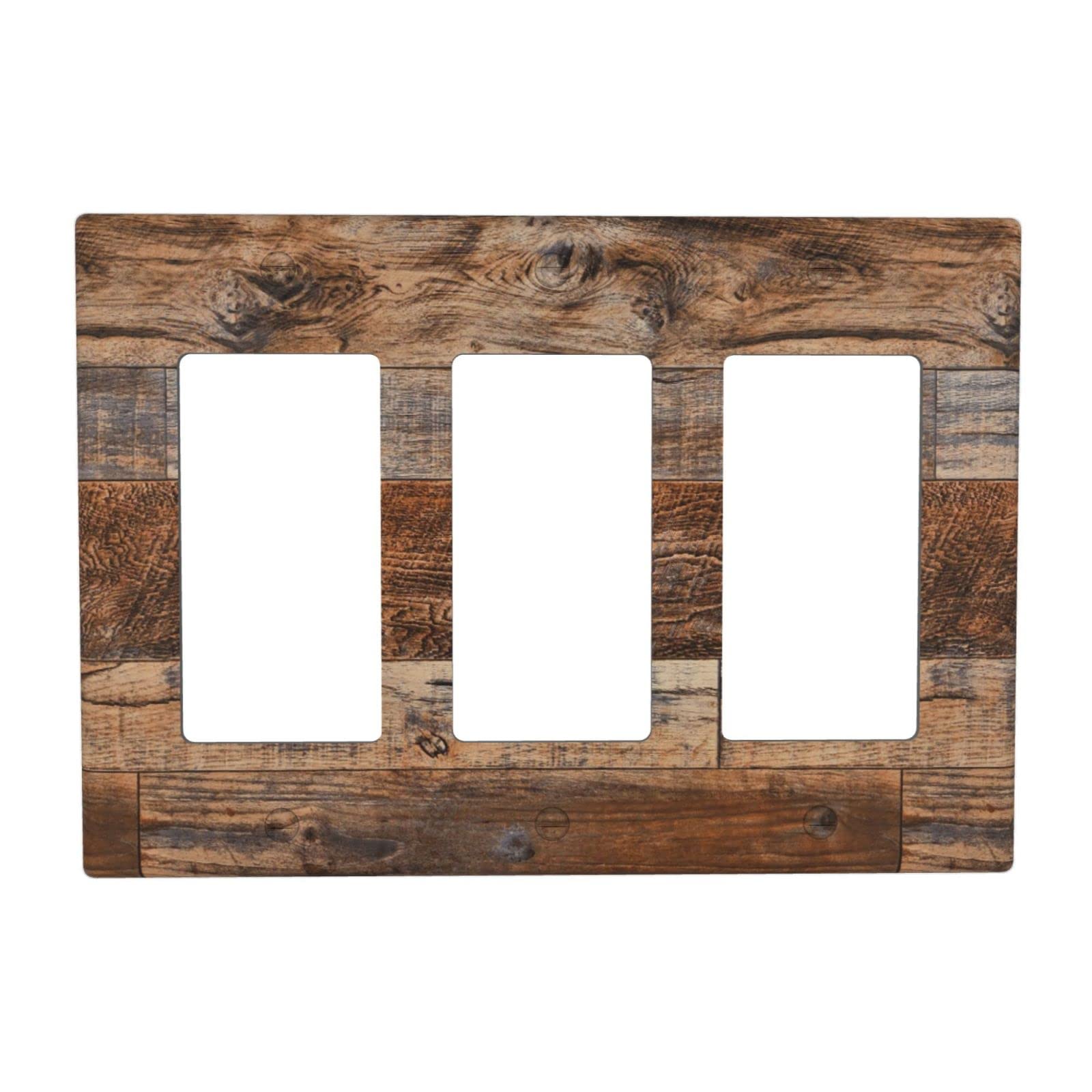 Cubierta de salida de 4.50 x 6.38 pulgadas de 3 pandillas rustica para tapar manchas de pared