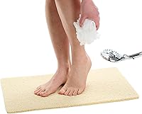 Vista 40 de ENKOSI Alfombra antideslizante para ducha y baño Loofah - Comodidad acolchada suave - Sin ventosas para bañeras lisas o texturizadas - Drenaje