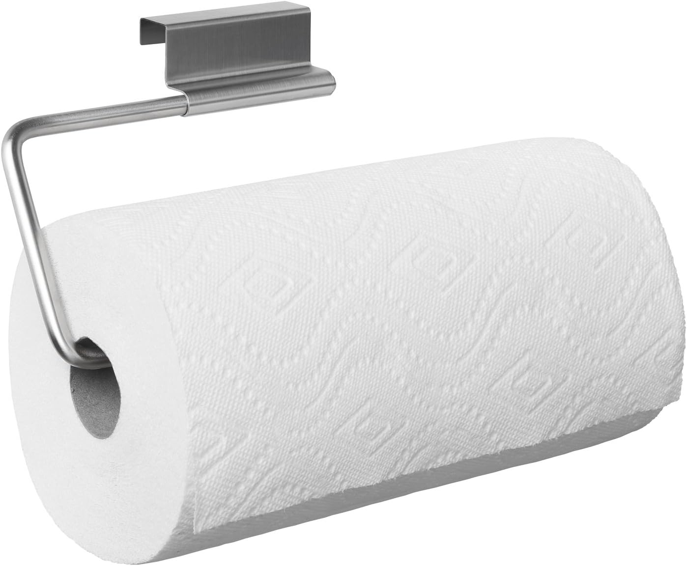 YouCopia Over the Cabinet Door Stainless Steel Paper Towel Roll Holder