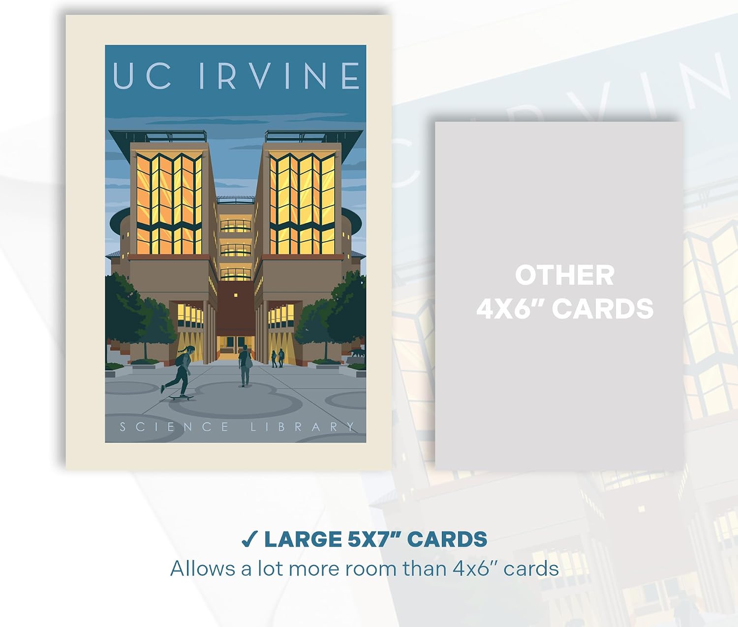 Desert Cactus University of California Irvine 5x7 Inch Greeting Card Anteaters UCI Eaters Single Folded Cardstock with Envelope Party Celebration Officially Licensed (5x7 Card C1 - Blank)