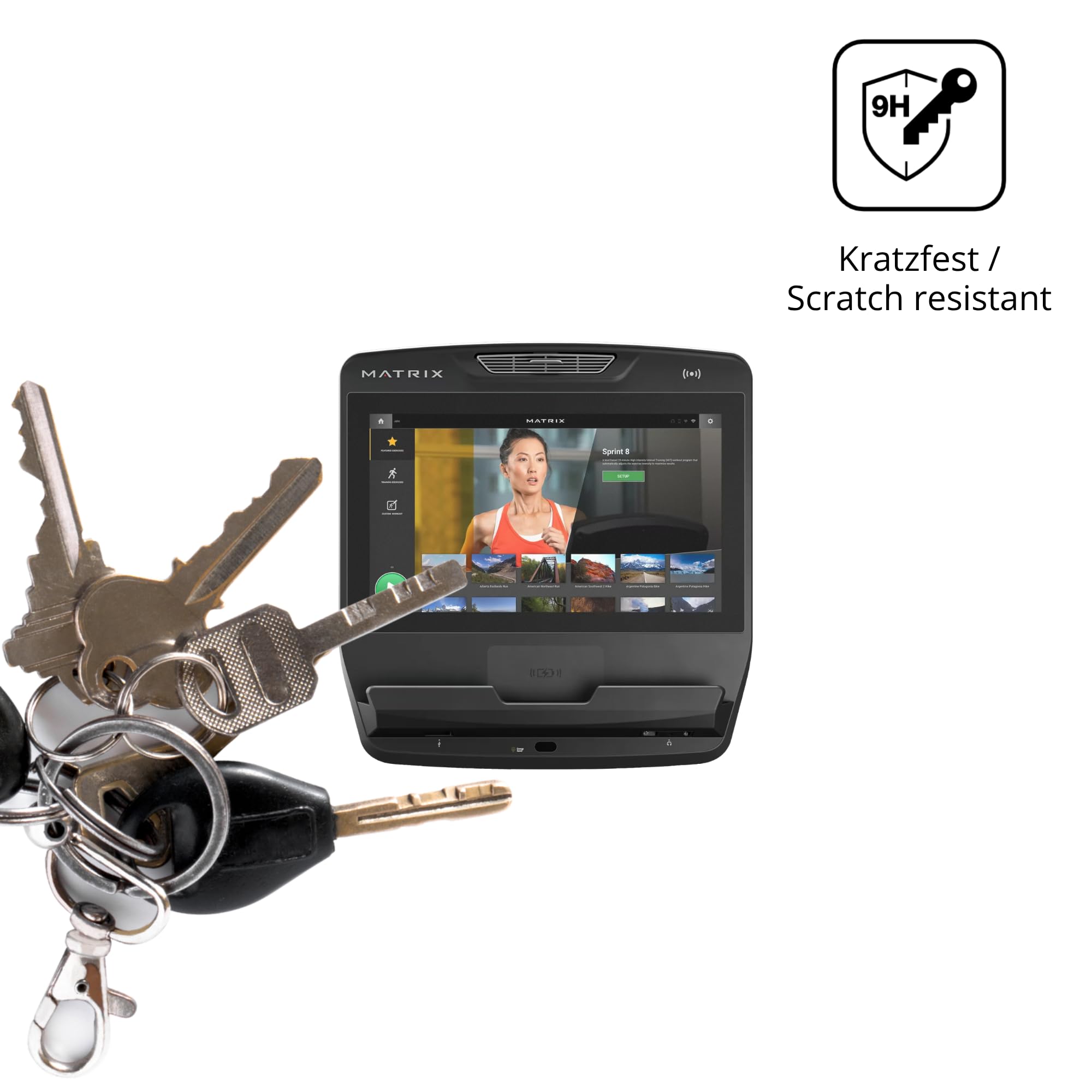 dipos 2x Protector de Pantalla 9H mate para Matrix Touch XL Konsole 22 Zoll | Antirreflejos, no se rompe ni astilla, no es cristal, antigolpes, antiarañazos, sin burbujas, autoadhesivo