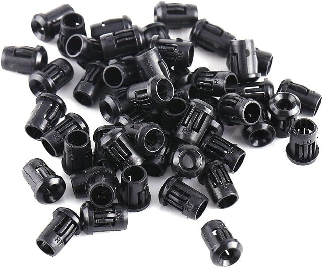 LED Lamp Socket Diode Holder 50Pcs, Plastic Black Clip Bezel Mount Useful 3mm 5mm 8mm (3mm)