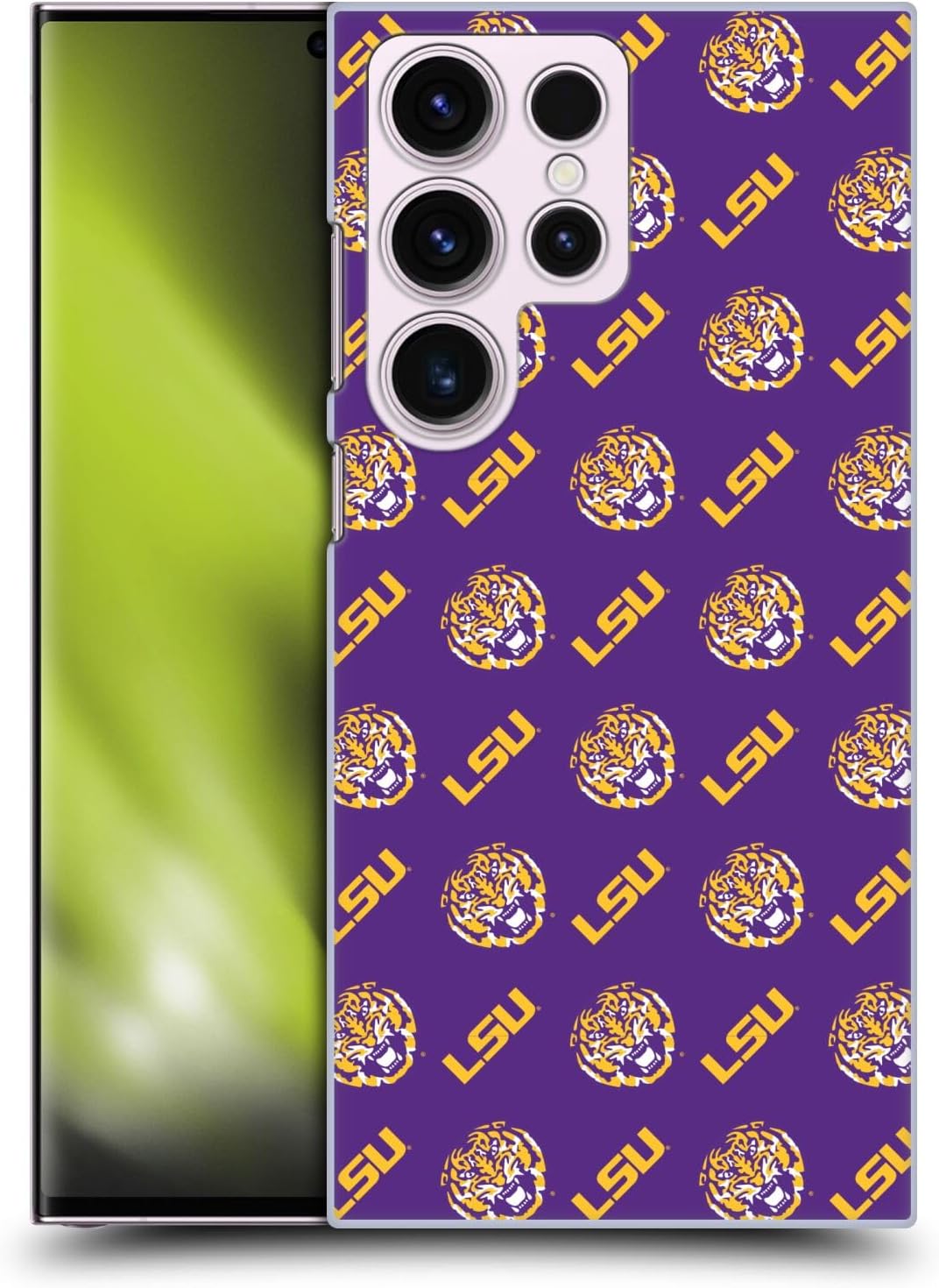 Head Case Designs Officially Licensed Louisiana State University LSU Tiger Graphics 1 Hard Back Case Compatible with Samsung Galaxy S23 Ultra 5G