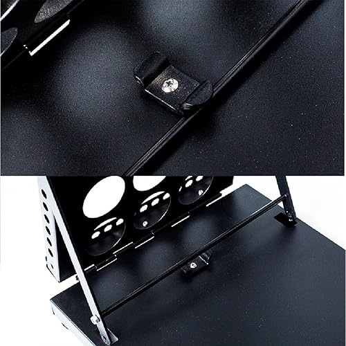 Miniatura 2 de Revistero Estante de exhibición de revistas de metal, soporte plegable para folletos con 4 bolsillos con bolsa de transporte, organizador de