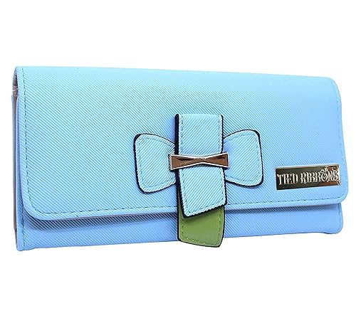 TIED RIBBONS Ash Grey Leather Girls & Womens Wallet (TR-Imp18-Clutch-PC034)