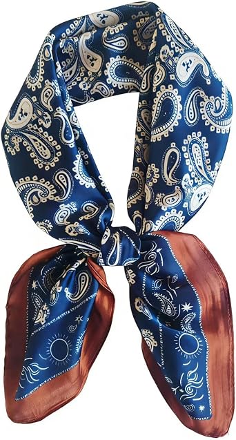 Hexchasty Head Hair Scarf Satin Silk Like Scarves for Women Purse Scarf