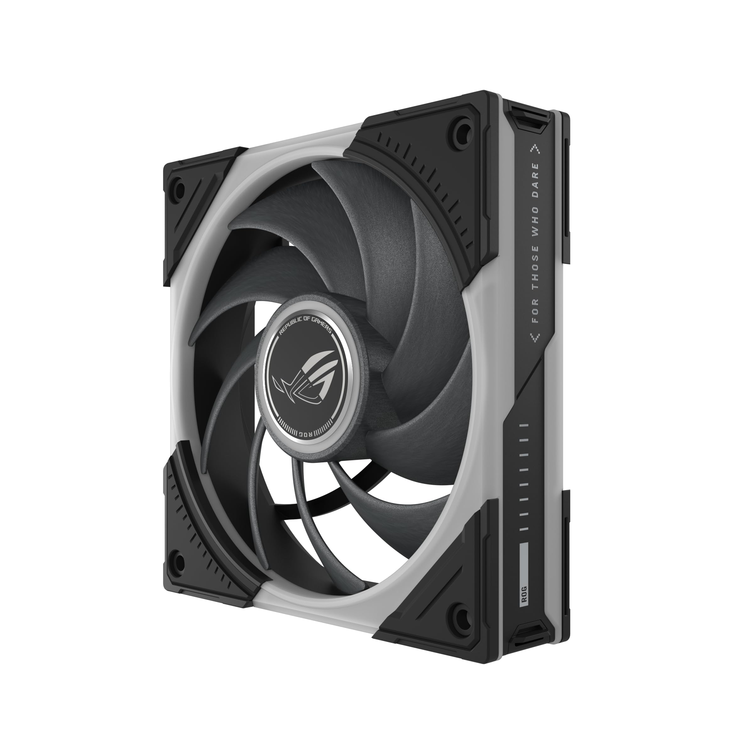 ASUS ROG Eurux GR120 ARGB PWM Lot de 3 ventilateurs PWM de 120 mm, 2600 tr/min, chaîne en marguerite brevetée, éclairage personnalisé, moyeu de ventilateur