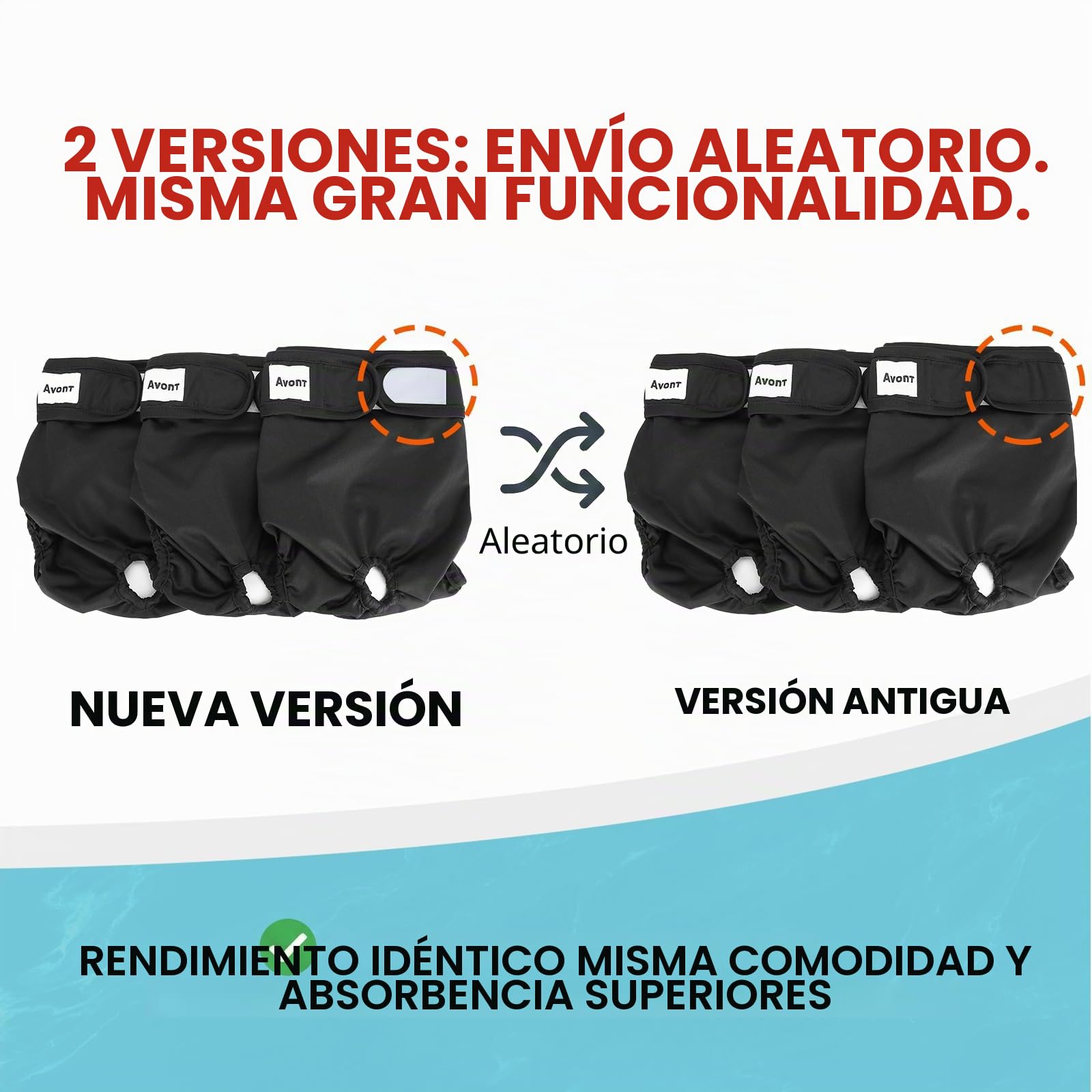 Avont 3 Packs Pañales Lavables para Perra— Pañales Reutilizables Altamente Absorbentes para Mascotas, Bragas Higiénica para Perras en Celo, Incontinencia Canina y Viajes De Larga Distancia -L,Negro