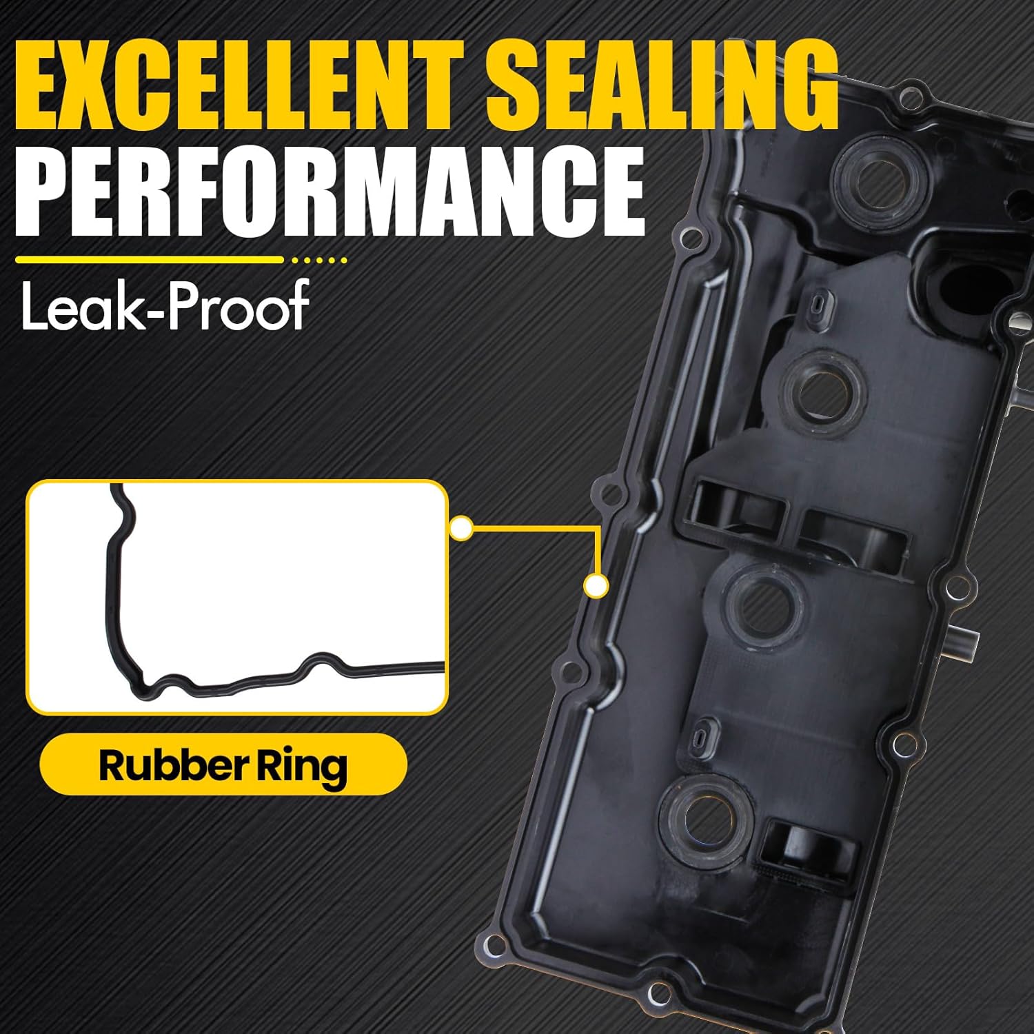 Engine Valve Cover Compatible with Nissan Pathfinder 2008-2012 Titan Armada 2007-2015 NV2500 NV3500 2012-2017, Infiniti QX56 2007-2010, 5.6L V8 264-778 13264ZE01A 13264ZE00A, with Gasket & Oil Cap