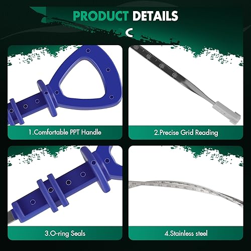 Miniatura 5 de SCITOO Varilla de aceite de 36.46 pulgadas para Mercedes-Benz C230 C240 C32 C320 C55 CL55 CLK320 CLK500 CLK55 CLS500 CLS55 E320 E500 E55 ML500 R.