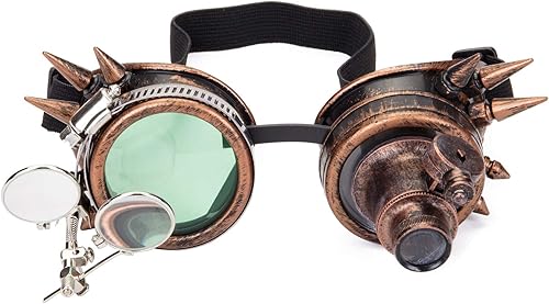 FOCUSSEXY Gafas de caleidoscopio Rave Crystal Prism Steampunk Goggle Fashion