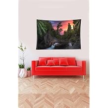 Ontheclouds  ok Renkli Do a Desenli Leke Tutmaz Kadife Kuma  Duvar  rt s  Duvar Hal s  Tapestry, 70 x 100