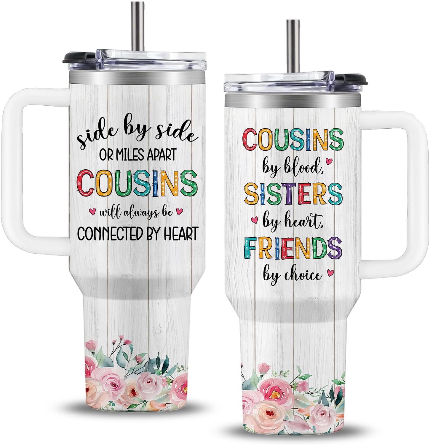 Cousin Gifts for Women, Gifts for Cousins Female, Cousin Birthday Gift for Women, Mothers Day Christmas Best Cousins Gift Tumbler from Sister Brother 40oz