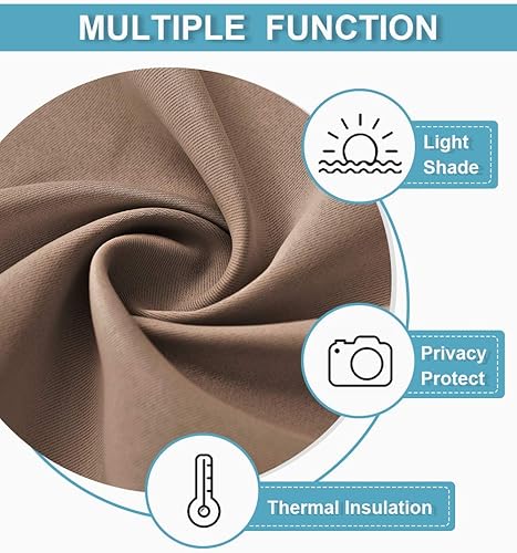 Miniatura 6 de RYB HOME - Cortinas blackout portátiles para dividir ambientes, puerta vidrio patio, dormitorio, sala, cocina, gazebo, bloqueo luz solar y rayos UV,